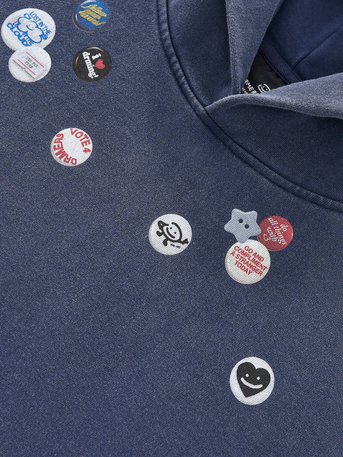 PIN HOODIE - VINTAGE NAVY