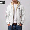 Men's Contrast-Lined Full-Zip Hooded Jacket