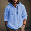 Men's Cotton-Linen Hoodie – Lightweight Everyday Layer