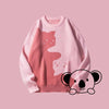 Baggy Cat Graphic Knit Sweater