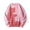 Baggy Cat Graphic Knit Sweater