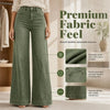Waisted Wide-Leg Denim Jeans