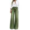 Waisted Wide-Leg Denim Jeans