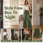 Waisted Wide-Leg Denim Jeans