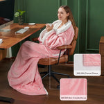 TEHANLD Wearable Heated Blanket with Sleeves & Feet Pocket
