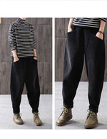 Plus-Size Corduroy Pants – Elastic-Waist Straight Leg