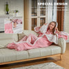 TEHANLD Wearable Heated Blanket with Sleeves & Feet Pocket