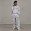 FB County Rhinestone Tatted Up Oversized Hoodie in Grey & Black