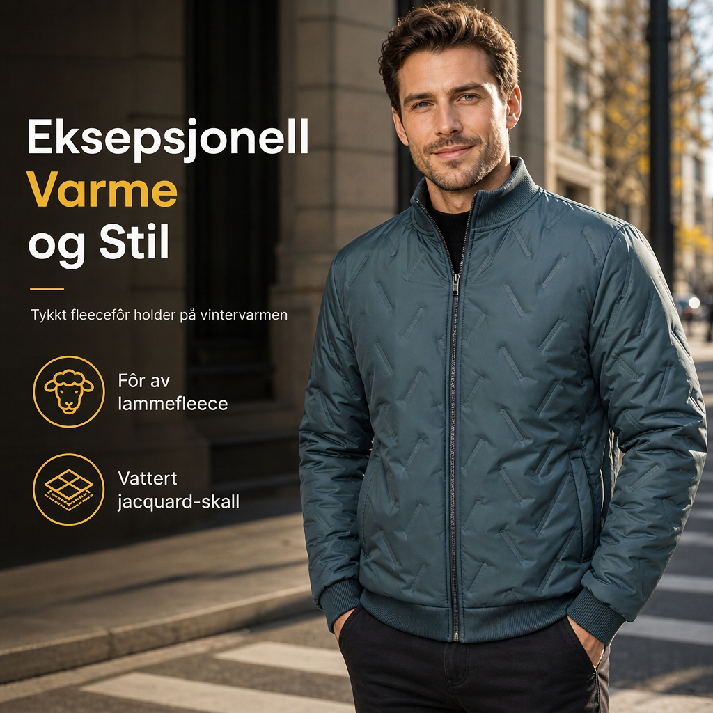 Men's Fleece-Lined Padded Winter Jacket