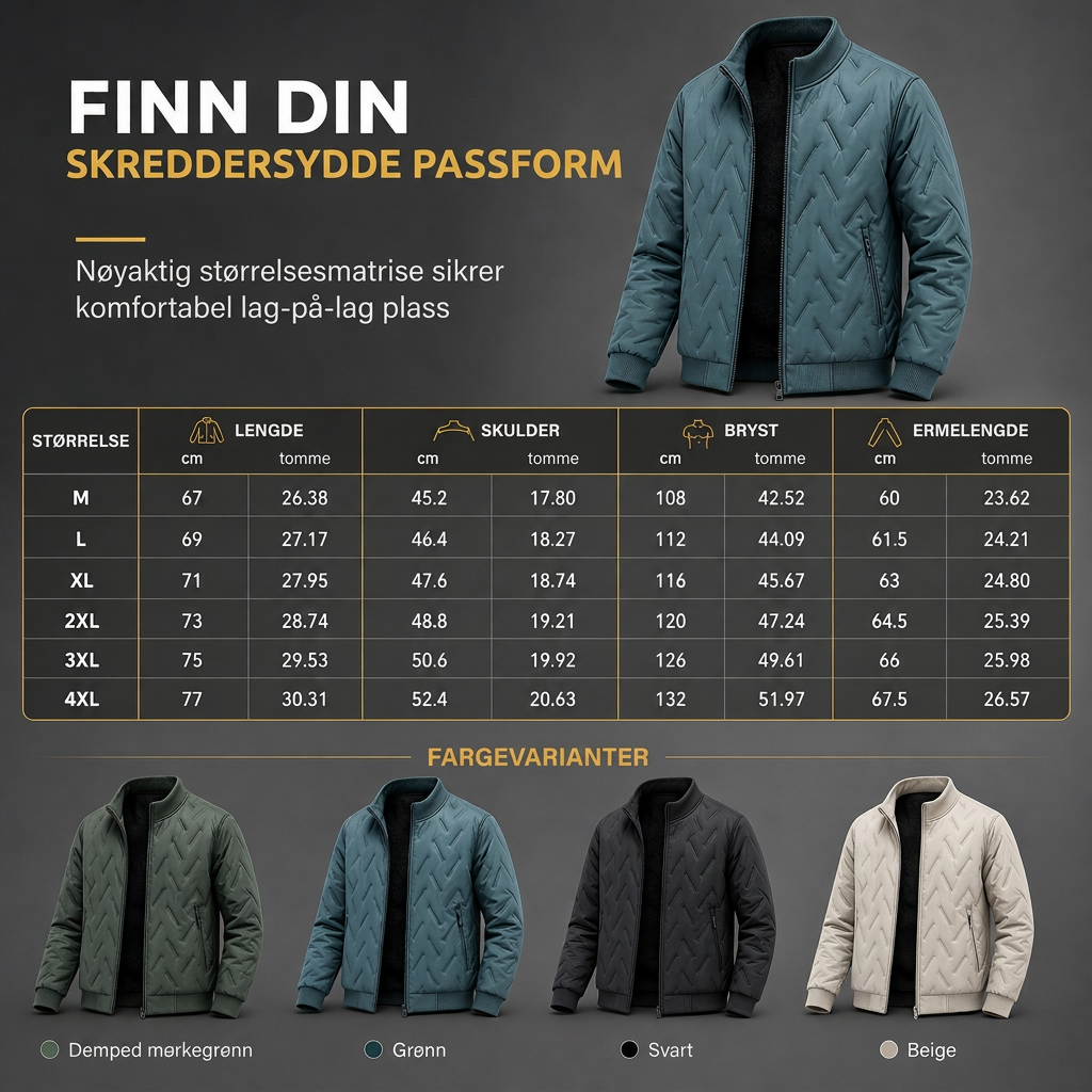 Men's Fleece-Lined Padded Winter Jacket