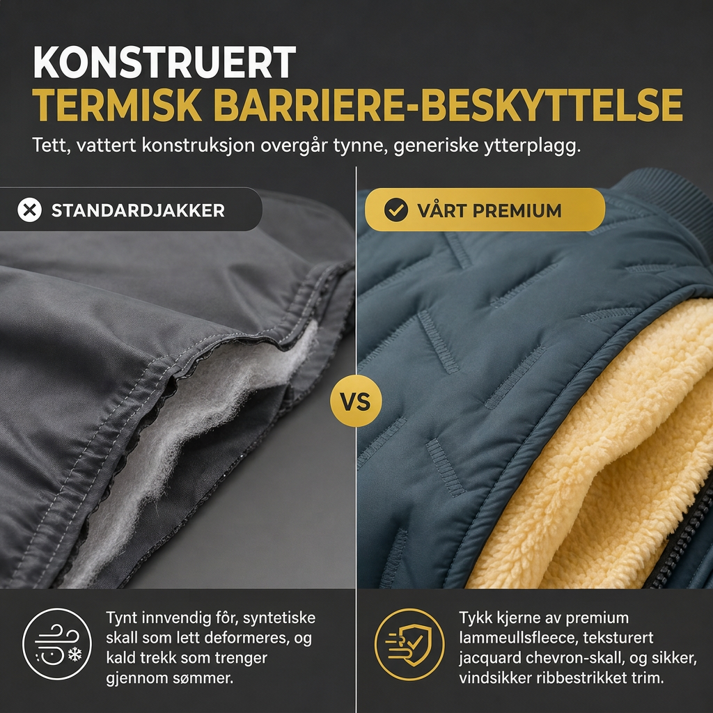 Men's Fleece-Lined Padded Winter Jacket